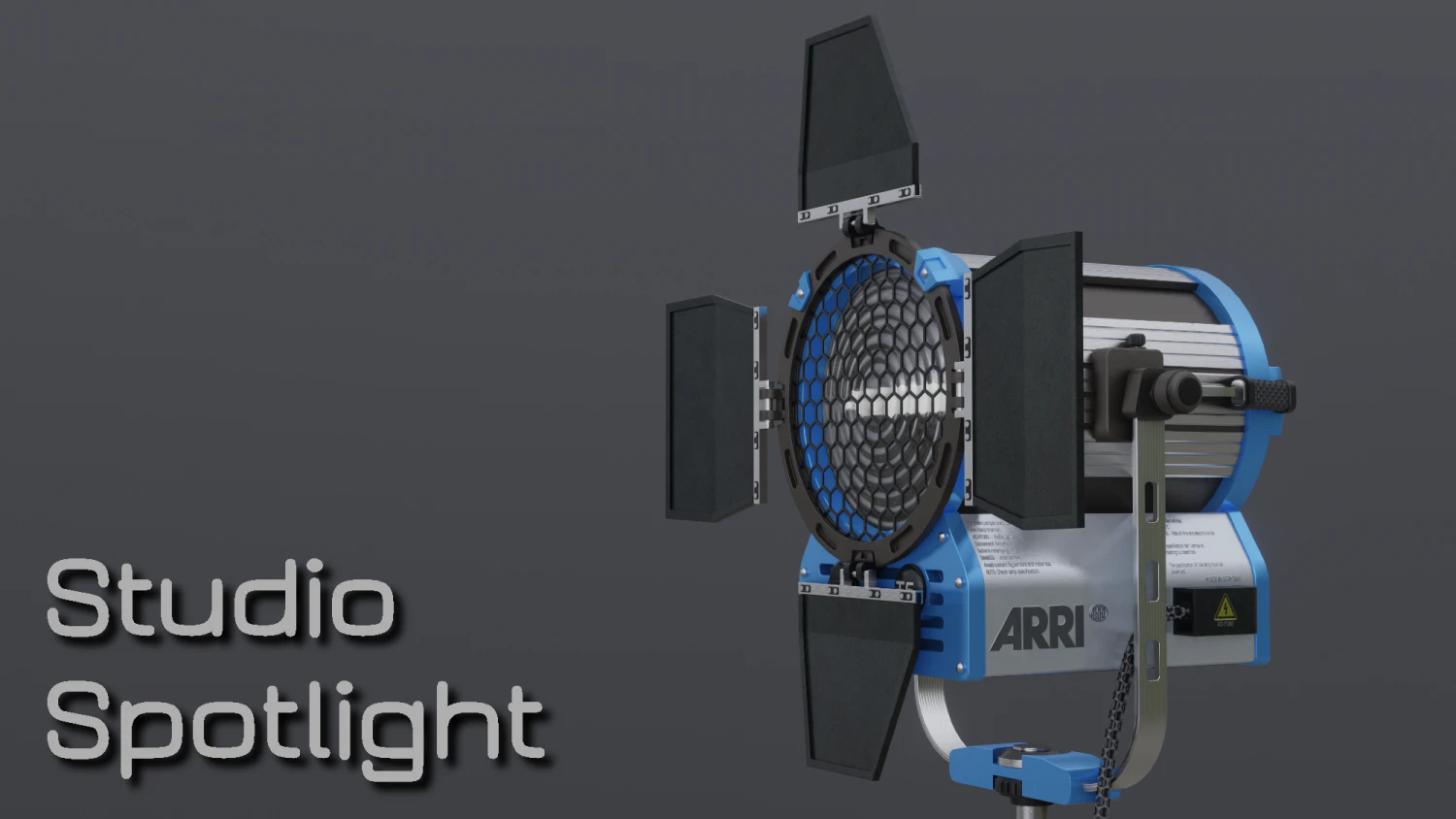 Photography Studio Spotlight 3D Model .c4d .max .obj .3ds .fbx .stl .blend 