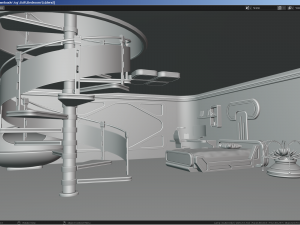 Sci-Fi Stylized Isometric Bedroom Modelo 3D