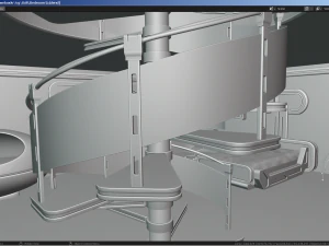 Sci-Fi Stylized Isometric Bedroom 3D Model