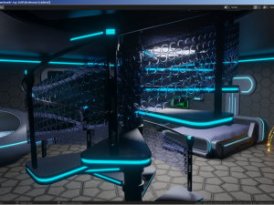 Sci-Fi Stylized Isometric Bedroom Modelo 3D