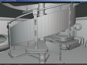 Sci-Fi Stylized Isometric Bedroom Modelo 3D