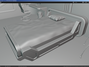 Sci-Fi Stylized Isometric Bedroom Modelo 3D