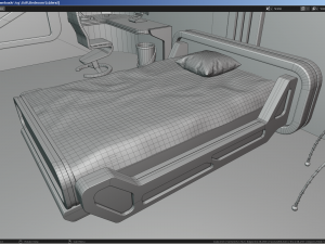 Sci-Fi Stylized Isometric Bedroom Modelo 3D