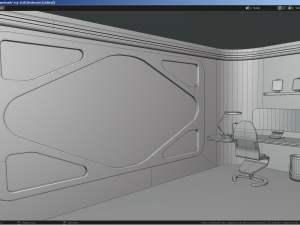 Sci-Fi Stylized Isometric Bedroom Modelo 3D