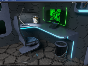 Sci-Fi Stylized Isometric Bedroom Modelo 3D