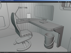 Sci-Fi Stylized Isometric Bedroom Modelo 3D