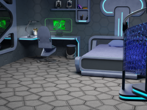 Sci-Fi Stylized Isometric Bedroom Modelo 3D