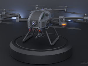 Military Combat Hexacopter Drone 3D 模型