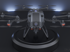 Military Combat Hexacopter Drone 3D 模型