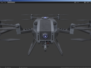 Military Combat Hexacopter Drone 3D 模型