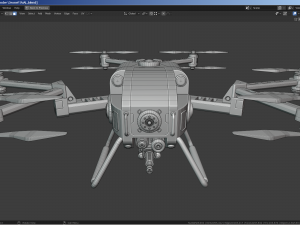 Military Combat Hexacopter Drone 3D 模型