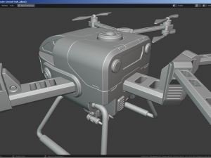 Military Combat Hexacopter Drone 3D 模型
