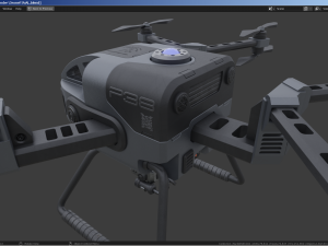 Military Combat Hexacopter Drone 3D 模型