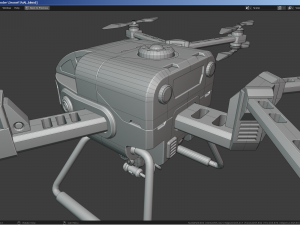 Military Combat Hexacopter Drone 3D 模型