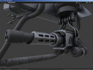 Military Combat Hexacopter Drone 3D 模型