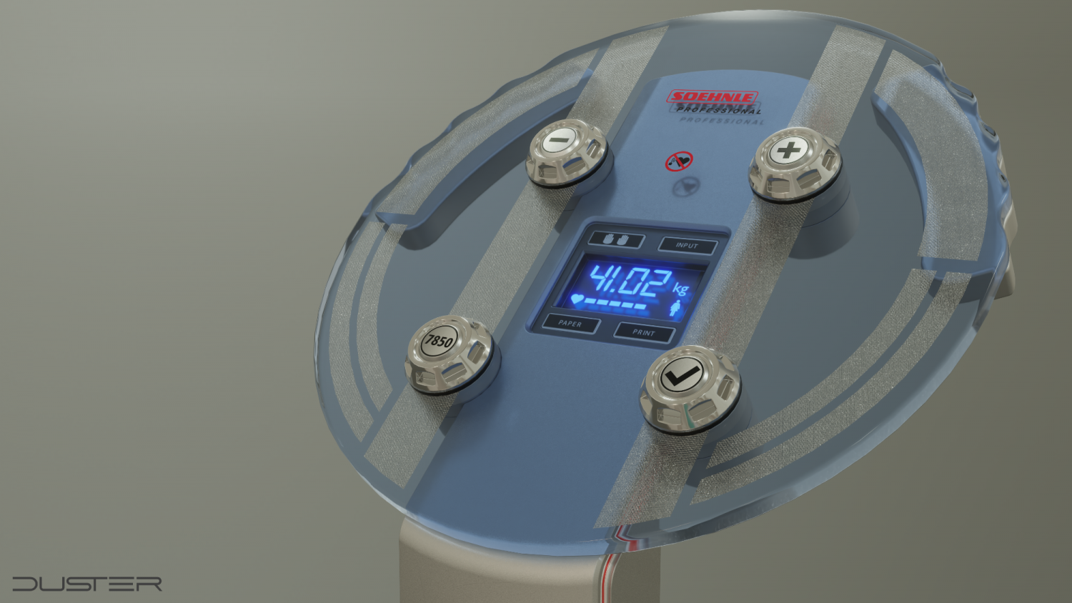 Personal Digital Body Weight Scale - 3D Model by PBR Cool