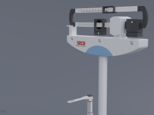 Column medical weighing scale Modèle 3D