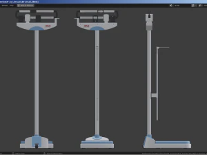 Column medical weighing scale 3D Model