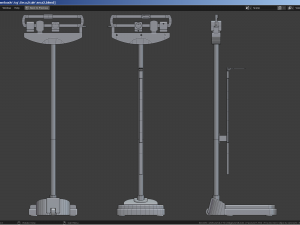 Column medical weighing scale Modèle 3D