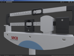 Column medical weighing scale Modèle 3D