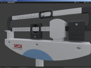 Column medical weighing scale 3D Model