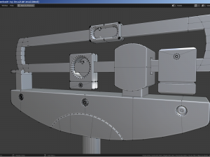 Column medical weighing scale Modèle 3D
