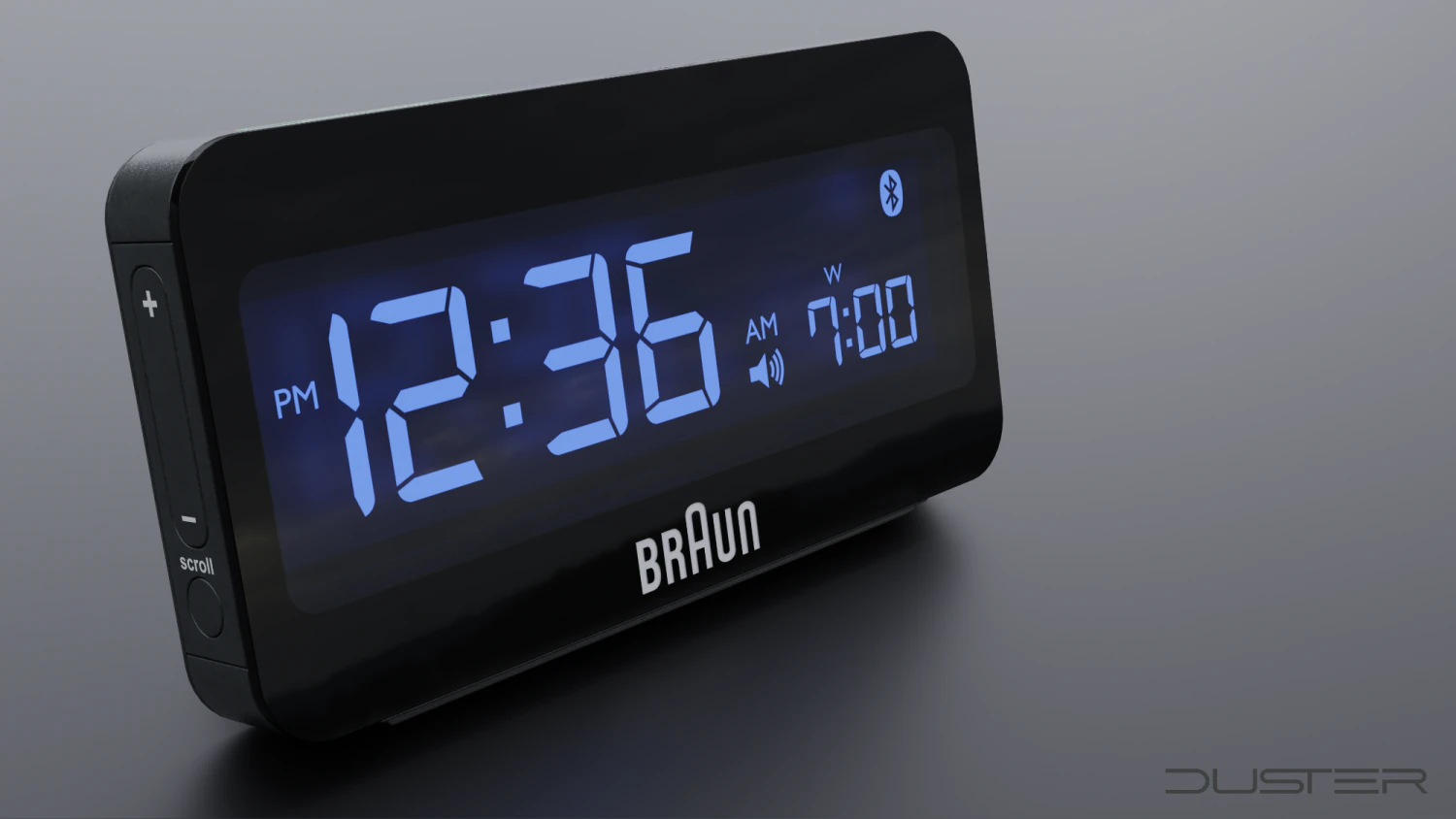 Digital alarm clock 3D Model .c4d .max .obj .3ds .fbx .stl .blend 