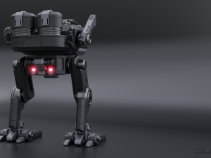 Sci-Fi Combat Mech - FK rigged 3D Model