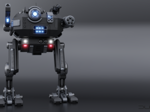 Sci-Fi Combat Mech - FK rigged 3D Model