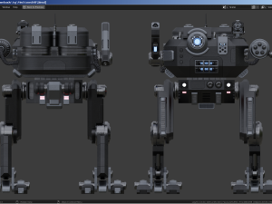 Sci-Fi Combat Mech - FK rigged 3D Model