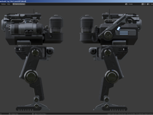 Sci-Fi Combat Mech - FK rigged 3D Model