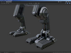 Sci-Fi Combat Mech - FK rigged 3D Model