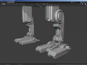 Sci-Fi Combat Mech - FK rigged 3D Model