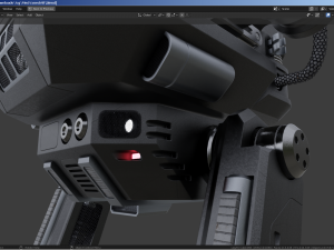 Sci-Fi Combat Mech - FK rigged 3D Model