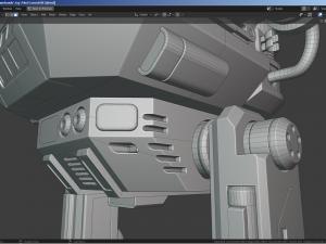 Sci-Fi Combat Mech - FK rigged 3D Model
