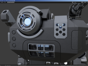 Sci-Fi Combat Mech - FK rigged 3D Model