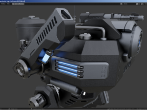Sci-Fi Combat Mech - FK rigged 3D Model