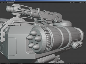 Sci-Fi Combat Mech - FK rigged 3D Model