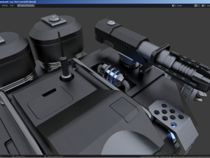 Sci-Fi Combat Mech - FK rigged 3D Model