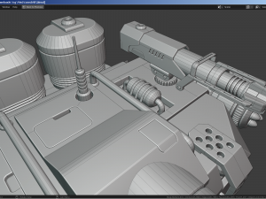 Sci-Fi Combat Mech - FK rigged 3D Model
