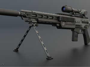 Sci-fi Rifle 3D Модель