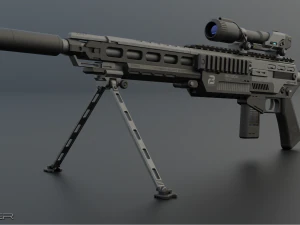 科幻步枪 3D 模型
