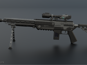 Sci-fi Rifle 3D Модель