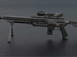 科幻步枪 3D 模型