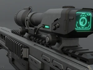 科幻步枪 3D 模型