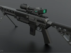 科幻步枪 3D 模型