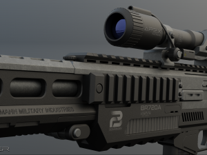 Sci-fi Rifle 3D Модель