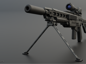 Sci-fi Rifle 3D Модель