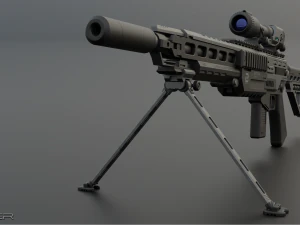 科幻步枪 3D 模型