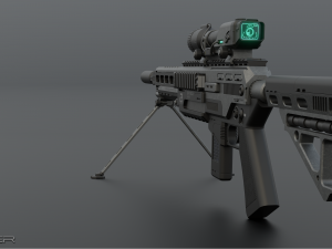 Sci-fi Rifle 3D Модель